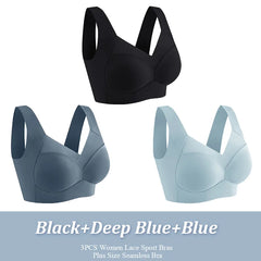 Bras Plus Size Seamless Lace Bra Bralette Backless Lady Brassiere Vest Female