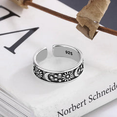 925 Sterling Silver Sun Moon Rings For Women Engagement Luxury Jewelry Vintage