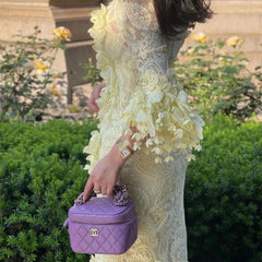 Homecoming Dresses: Full Sleeve Lace Appliques Mermaid Long Evening Dress