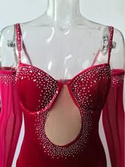 Formal attire Dresses: Woman Evening Dress Sparkle Heartbeat Velvet Diamonds