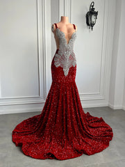Homecoming Dresses: Prom Dresses Mermaid Style Luxury Sparkly Silver