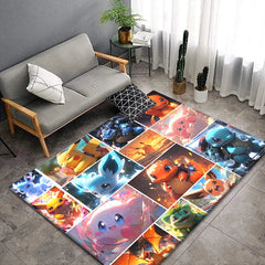 Pokemon Cartoon Carpet Rug for Living Room Bedroom Decoration Picnic Camp Kitchen