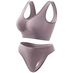 Seamless Bra Set Women Wireless Underwear Female Tanks Bra Low Rise