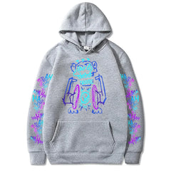 Arcane Jinx Hoodies Hot Anime Monkey Graffiti Sweatshirt Unisex Two Sides Street