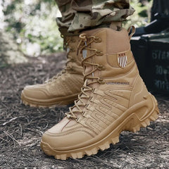 Men Boots Military Leather Boots Special Force Tactical Desert Combat Men's Boots