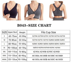 Running Fitness Sports Bra Front Zipper Women's Underwear Shockproof