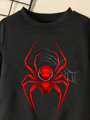 Autumn Children Boy Clothes Set Kid Girls Spider Printed Sweatshirts Pullover Top And Pants 2 Piece Suit Long Sleeve Tracksuits