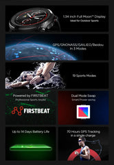 Amazfit Stratos 3 Smartwatch For Men with GPS Bluetooth and 5ATM Waterproof Displays Demonstration Machine with box