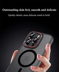 Matte Bumper Magnetic Clear Case For iPhone 15 14 13 12 Pro Max Plus Magsafe Wireless Charge Full Lens Protection Cover