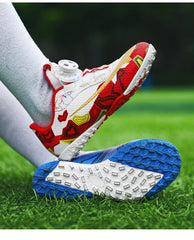 Football Boots Society Futsal TF Pink Soccer Tennis Shoes Sports