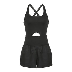 Women's Fashion Slim One-piece Yoga Shorts Sports Fitness Comfortable