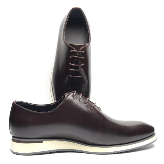 Handmade Genuine Cowhide Leather Mens Formal Oxford Shoes