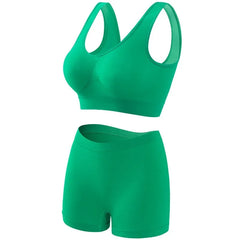 Seamless Bra Set Women Low Waist Underwear Female Tanks Bra Top
