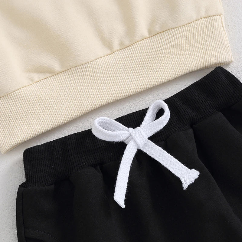 0-3Y Summer Baby Boy Outfits Short Sleeve Letter Embroidery Tops + Shorts Set Toddler Clothes 2Pcs