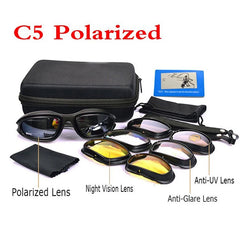 Glasses Shooting Airsoft Hunting Safety Glasses Hiking Sunglasses 4 Lens