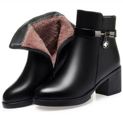 Women's Snow Boots Large Size Warm Wool Women's Winter Boots Non-slip