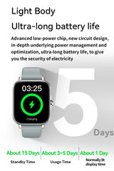 LAXASFIT 2025 New Fashion Smart Watch 1.85-inch HD Screen Bluetooth Calling Smartwatch for Men and Women Holiday Gift