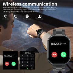 LIGE New Open-back Cip-on Headphones Smart Watch For Men Women 2.01” HD Screen Massive Watch Faces Bluetooth Call Smartwatches