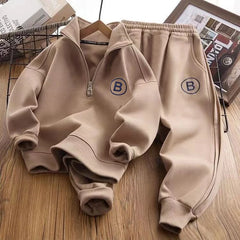 New Boys Clothing Set Autumn Winter Teenager Long Sleeve Clothes Suit Letter Pullover Tops Pants 2Pc Outfits Children Tracksuits