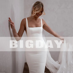 White Bridesmaid Dresses: Elegant Mermaid Wedding Dresses Women Spaghetti