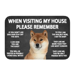 Please Remember Shih Tzu Dogs House Rules Entrance Doormat Decor Kitchen Welcome