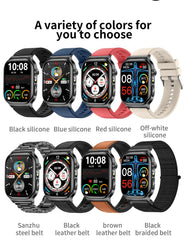 2025 New Five organ examination Health Care Smart Watch Men ECG+PPG Uric Acid Blood Fat Bluetooth Call Sports tracker Smartwatch