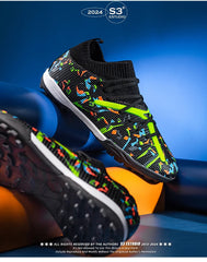 Men Soccer Shoes Long Spikes Soccer Cleats Indoor Sports Shoes Professional