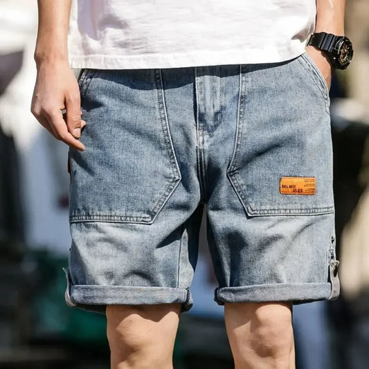 Men's Short Jeans Pants Cargo Big Size Oversize Male Denim Shorts Very Micro Cut Original Cowboy Korean Fashion Xxxl Xl Popular