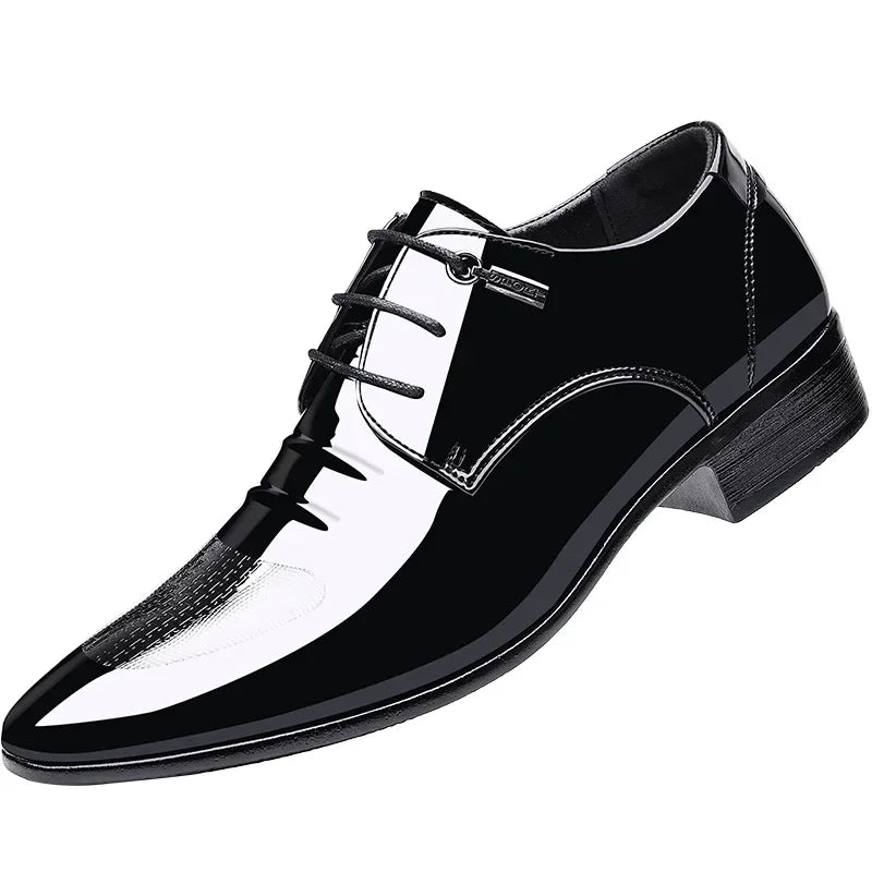 Men Wedding Shoes Pu Leather Formal Business Pointed Toe Dress Shoes for Man