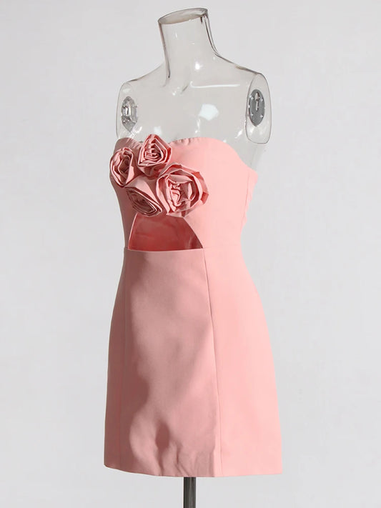 Solid Spliced Floral Dresses For Women Starpless Sleeveless