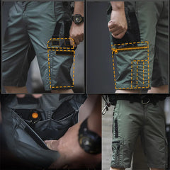Men Cargo Shorts Quick Dry Tactical Short Pants Multi-Pocket Shorts Men's
