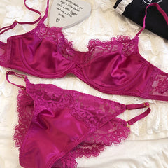 Underwear Set for Women Ultra-thin Bra Set French Lace Breathable Bralette