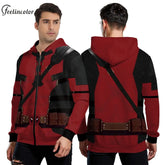 Deadpool Wolverine Hoodie for Men Cosplay Pullover Superhero 3D Printed Hooded