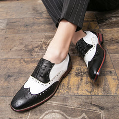 Men Dress Shoes Handmade Brogue Style Paty Leather Wedding Shoes Men