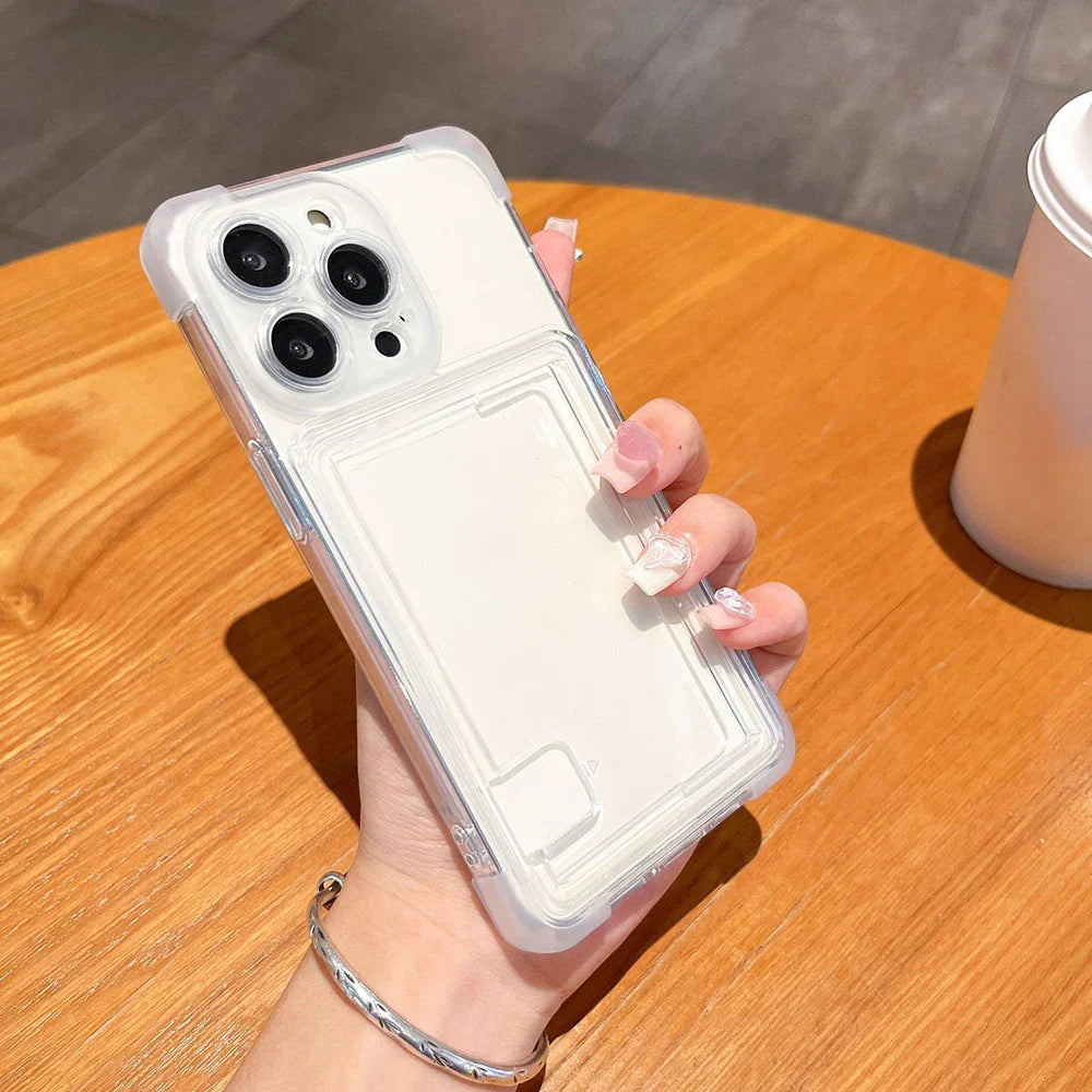 Card Holder Case For Samsung A54 5G Cases Samsung A53 A35 A33 A25 A05 A15 A12 S24 Ultra S23 FE S22 Plus Silicon Card Slot Cover