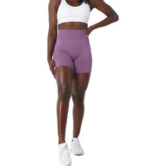 Solid Seamless Shorts Women Soft Workout Tights Fitness Outfits Yoga Pants Gym Wear