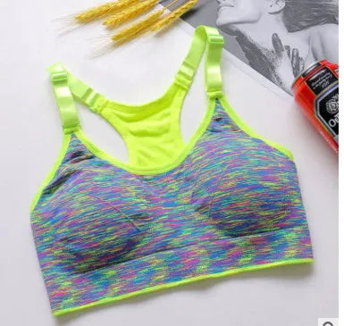 Women Sports Yoga Bra breathable quick dry Top Shockproof Cross Back Push Up