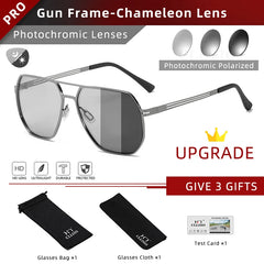 Sunglasses Men Women Polarized Sun Glasses Chameleon Anti-glare Driving