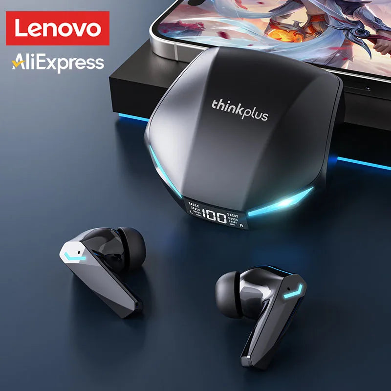 Original Lenovo XT53 Bluetooth V5.4 Earphones LED Power Display Gaming Headphones Waterproof Anti-sweat Upgraded Wireless Earbud