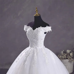 White Bridesmaid Dresses: Pure White Wedding Dresses Elegant Boat Neck Ball Gown