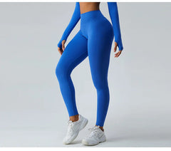 V Back Sport Leggings Female Train Gym Pants Woman Running Workout Leggings