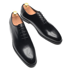 Luxury Classic Mens Oxford Dress Shoes Whole Cut Genuine Leather Handmade