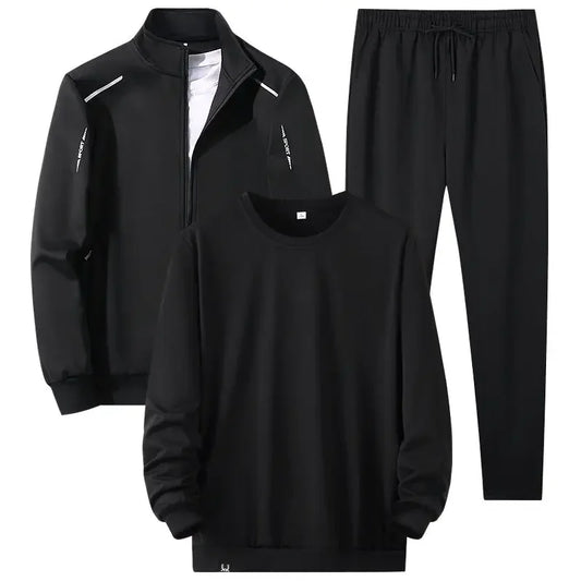 8XL Men's Tracksuits Unisex Jogging Suit Fashion Brand 3 Pieces Set Tracksuit Mens Spring Autumn Fashion Hoodies Sweatpants