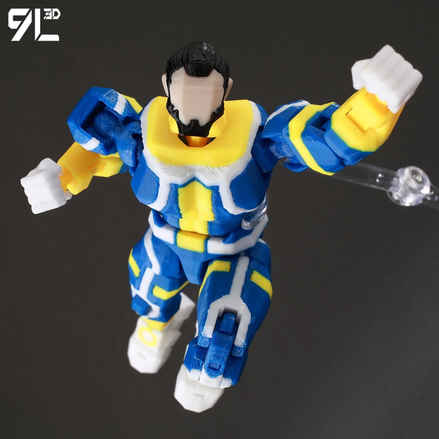 9L3D Lucky13 Invincible IMMORTAL Action Figure Dummy13 BlueYellow Suit T13 Multi-Jointed 3D Printed Collectible Toys Titan13
