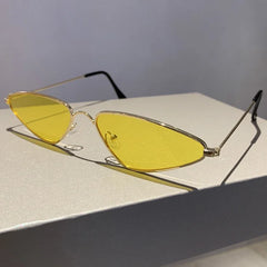 Vintage Triangle Sunglasses Men Stylish Retro Ocean Lenses Women