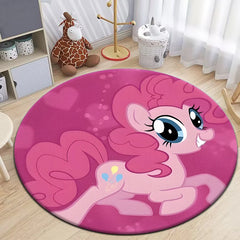 My Little Pony Printed Round Carpet for Living Room Rugs Camping Picnic Mats Flannel