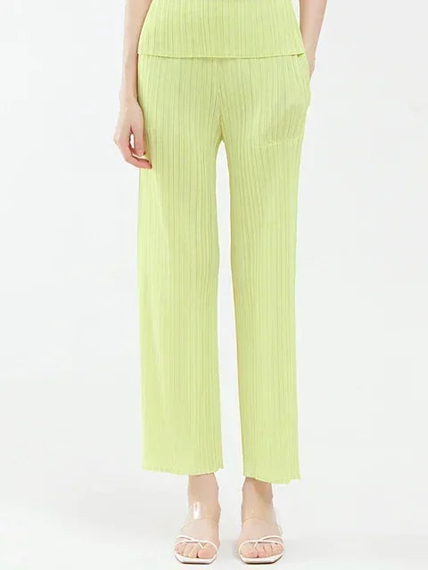 Spring Summer Autumn Women Casual Elegant Ladies Miyake Designer Casual