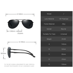 Men Sunglasses Classic Driving Sun Glasses Metal Frame Mirror Lens