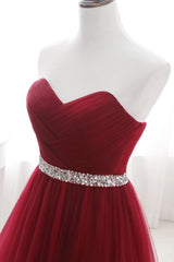 Homecoming Dresses: Lace Up Crystal Sequined Formal Party Sleeveless Prom Gown
