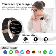 LIGE 2025 Smart Watch Women Bluetooth Call Custom Dials Watches Blood Oxygen Monitor Sport Men Smartwatch Ladies For Android IOS